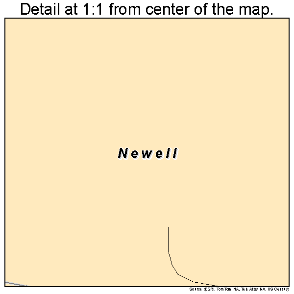 Newell, Iowa road map detail