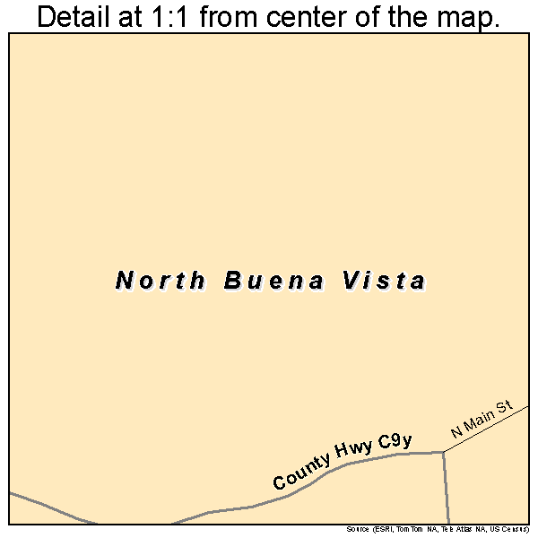 North Buena Vista, Iowa road map detail