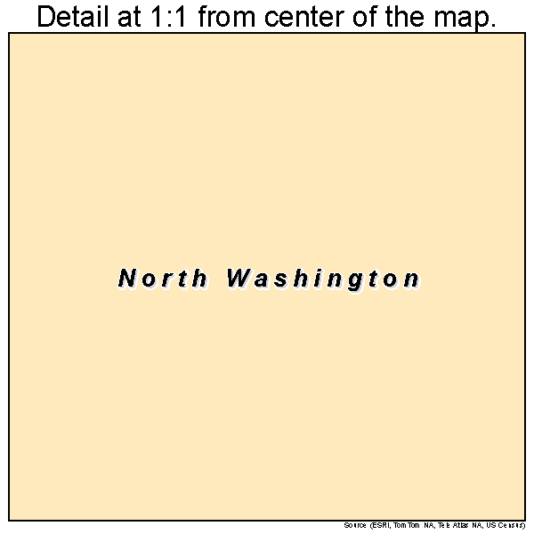 North Washington, Iowa road map detail