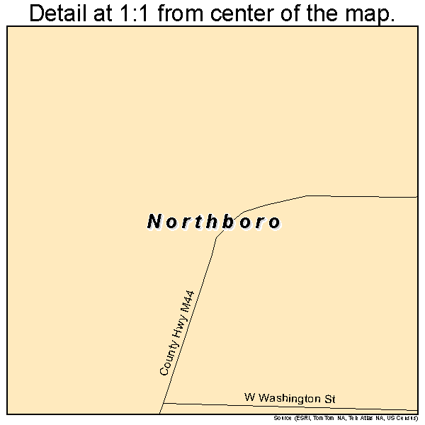 Northboro, Iowa road map detail