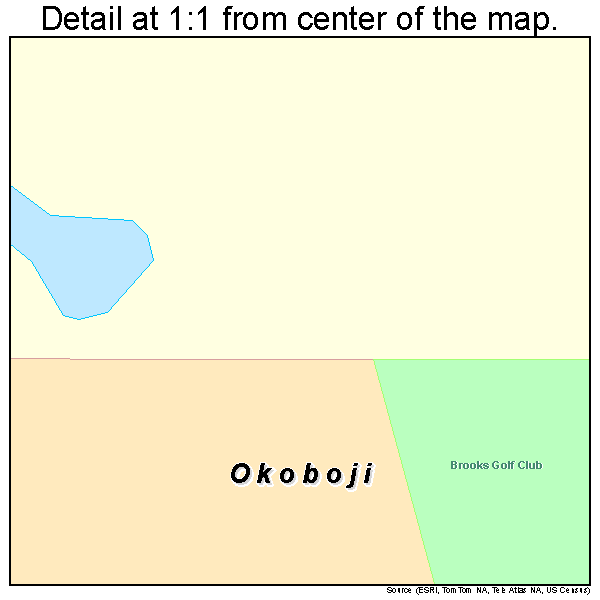 Okoboji, Iowa road map detail