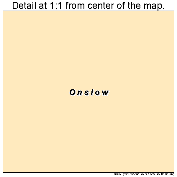 Onslow, Iowa road map detail