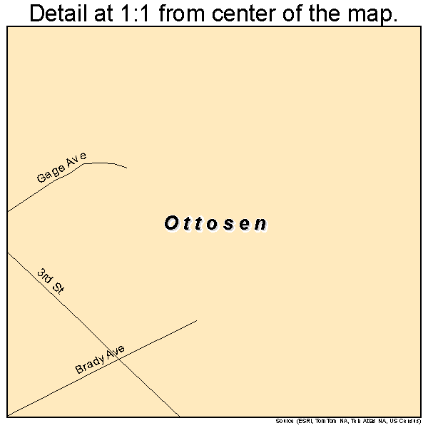 Ottosen, Iowa road map detail