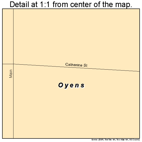 Oyens, Iowa road map detail