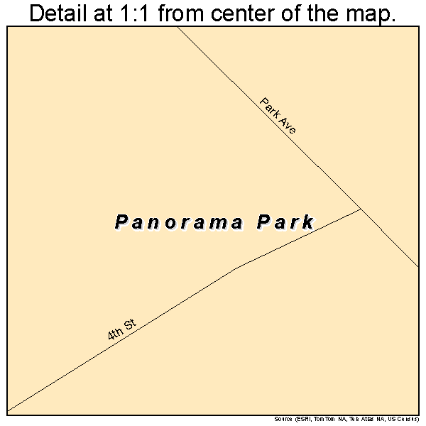 Panorama Park, Iowa road map detail