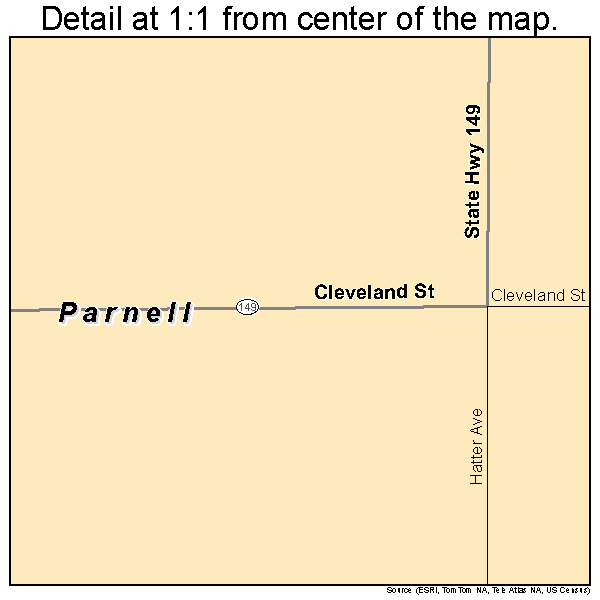 Parnell, Iowa road map detail