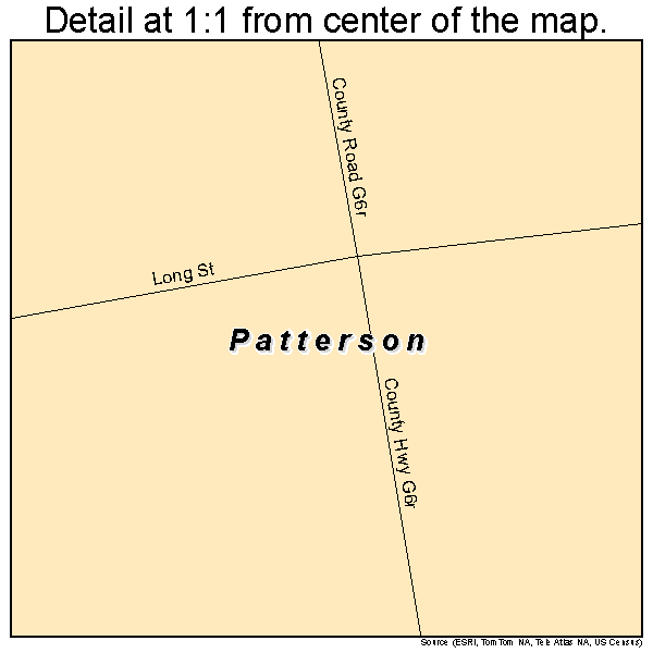 Patterson, Iowa road map detail
