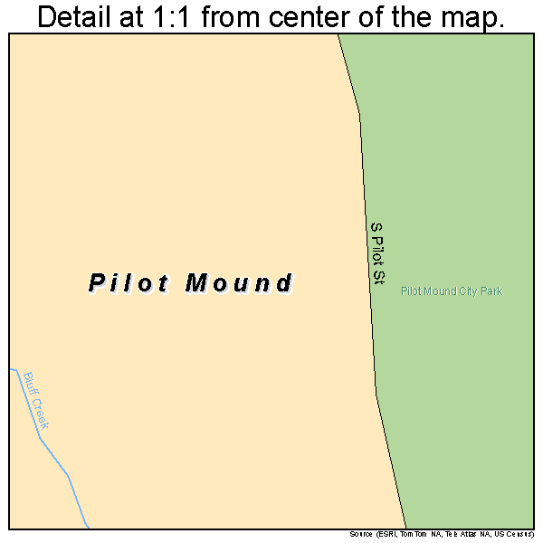 Pilot Mound, Iowa road map detail