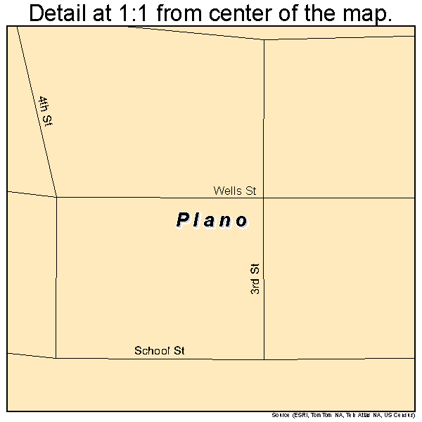 Plano, Iowa road map detail