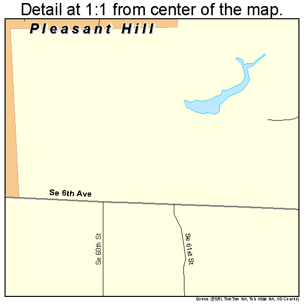 Pleasant Hill, Iowa road map detail