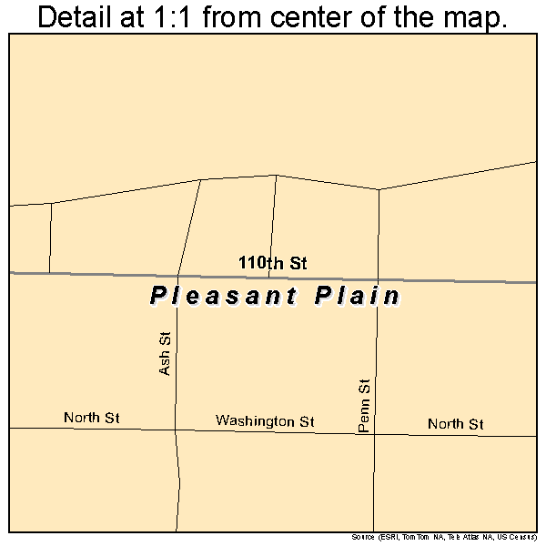 Pleasant Plain, Iowa road map detail