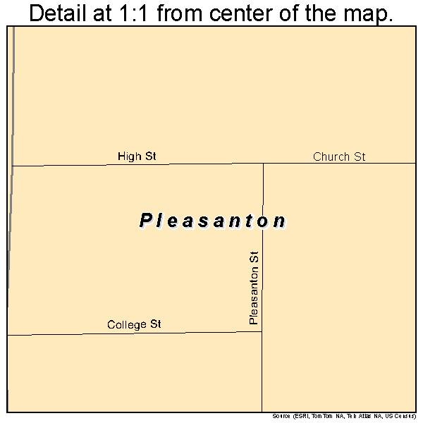 Pleasanton, Iowa road map detail