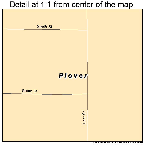 Plover, Iowa road map detail