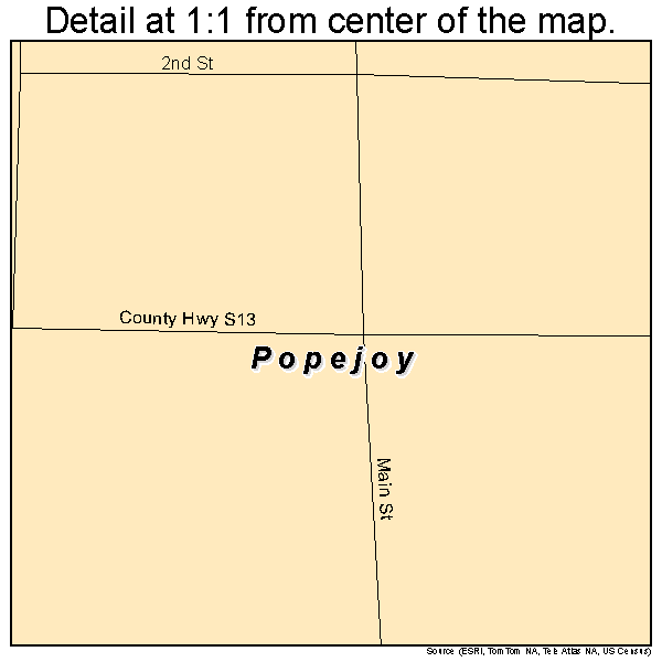 Popejoy, Iowa road map detail