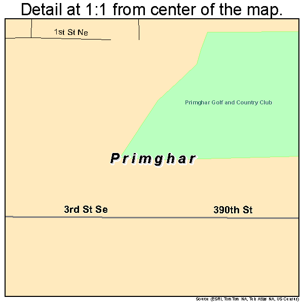 Primghar, Iowa road map detail