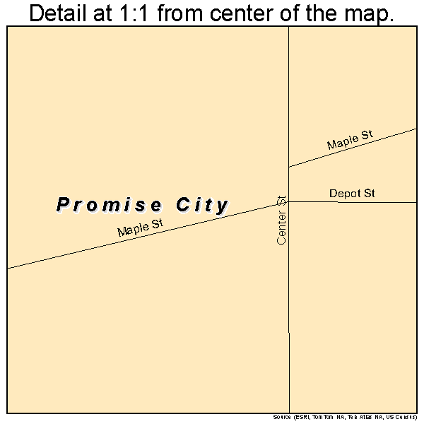 Promise City, Iowa road map detail