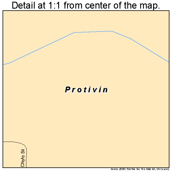 Protivin, Iowa road map detail