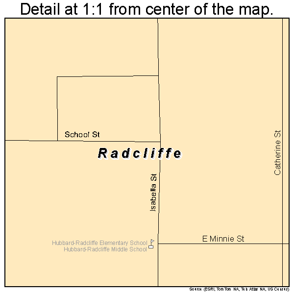 Radcliffe, Iowa road map detail