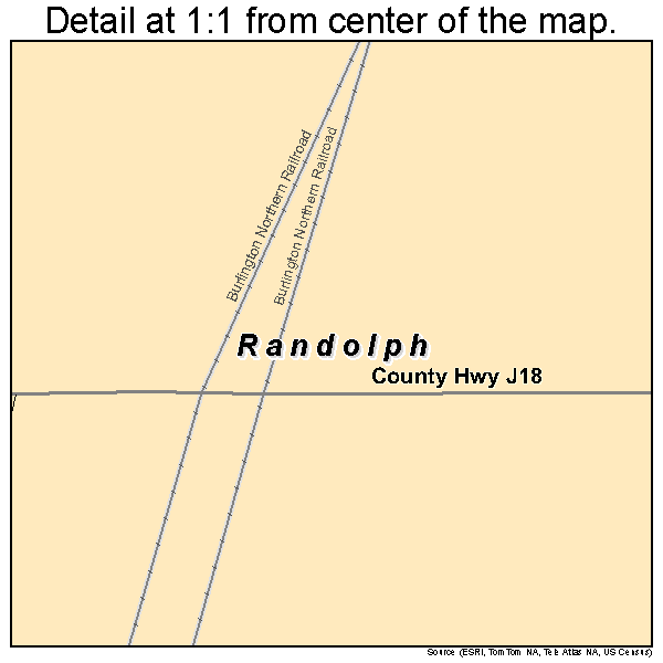 Randolph, Iowa road map detail
