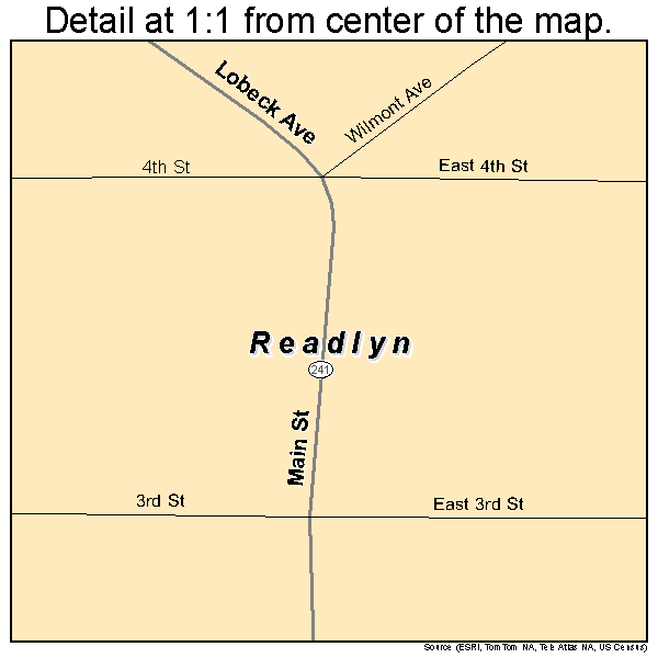 Readlyn, Iowa road map detail