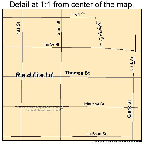 Redfield, Iowa road map detail