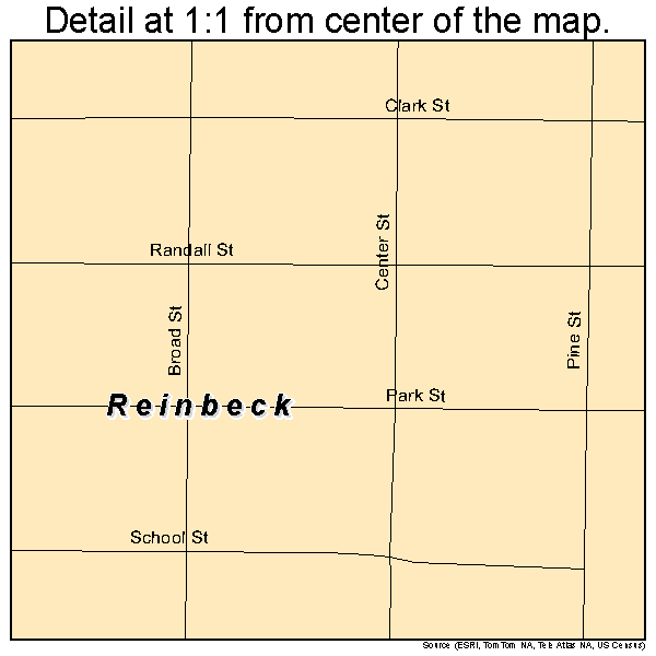 Reinbeck, Iowa road map detail