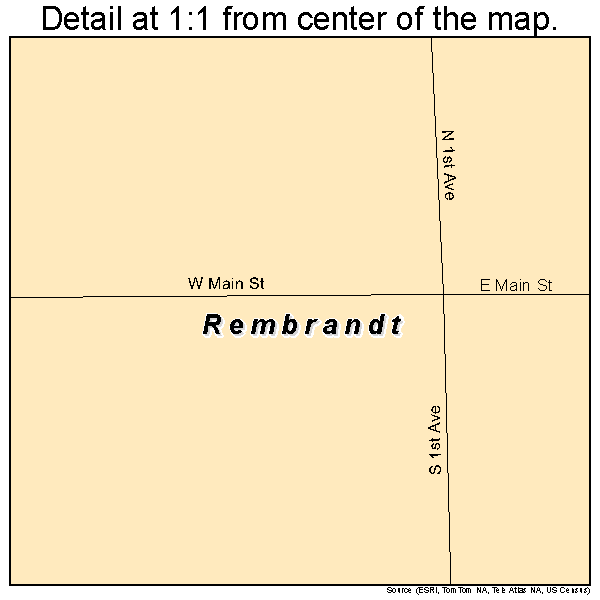 Rembrandt, Iowa road map detail