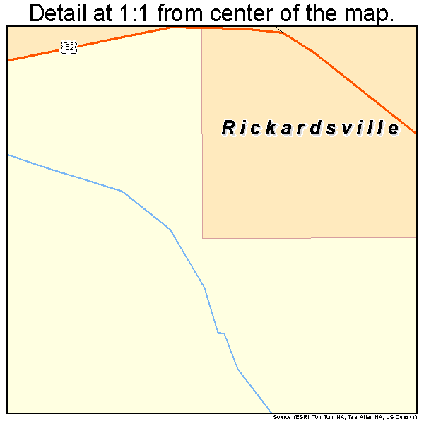 Rickardsville, Iowa road map detail