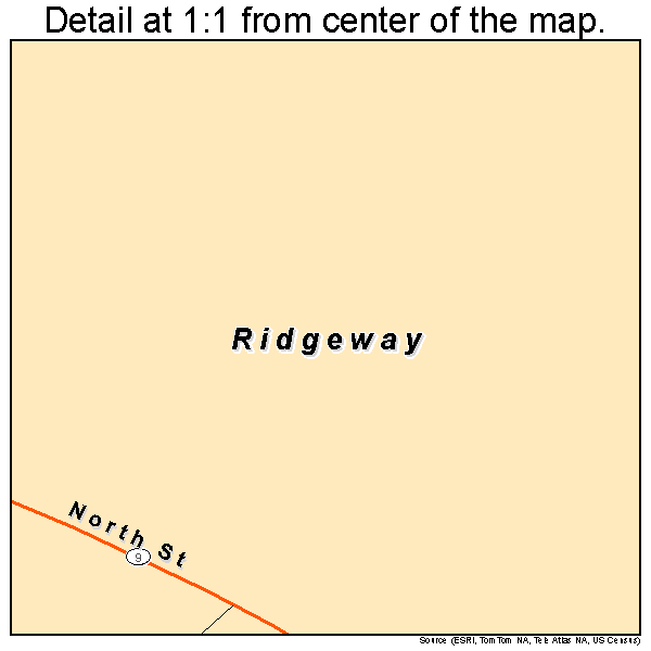 Ridgeway, Iowa road map detail