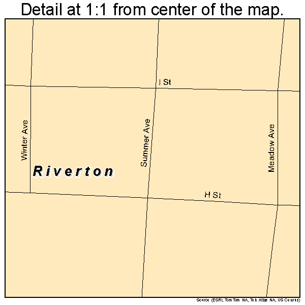 Riverton, Iowa road map detail