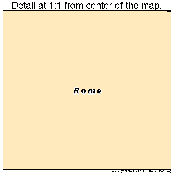 Rome, Iowa road map detail