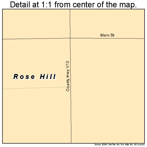 Rose Hill, Iowa road map detail