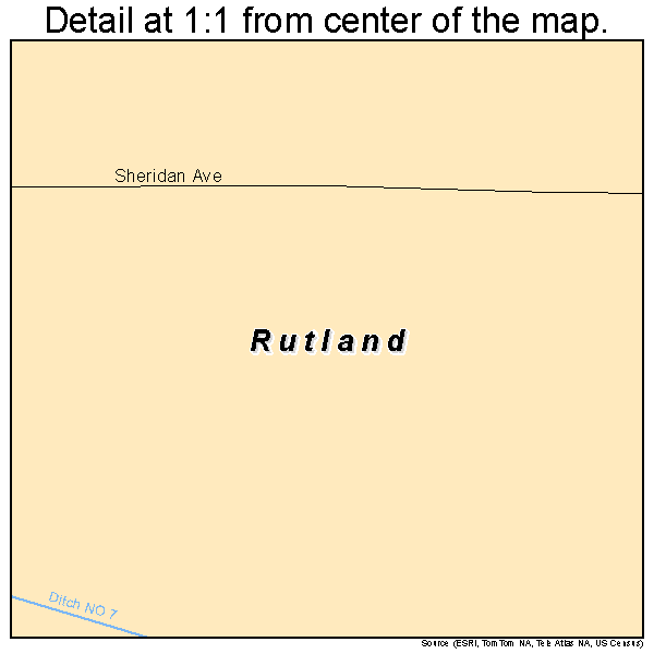Rutland, Iowa road map detail
