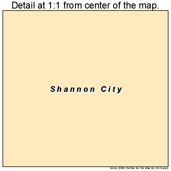 Shannon City, Iowa road map detail