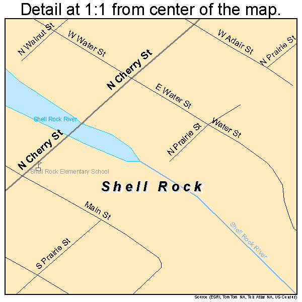 Shell Rock, Iowa road map detail