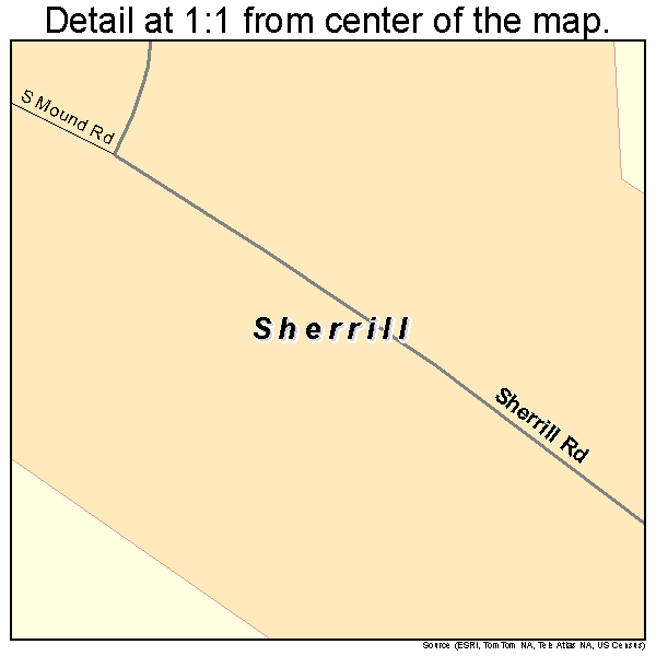 Sherrill, Iowa road map detail