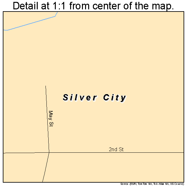 Silver City, Iowa road map detail