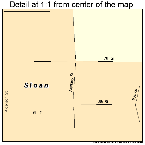 Sloan, Iowa road map detail