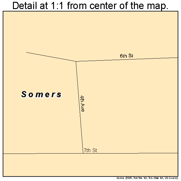 Somers, Iowa road map detail