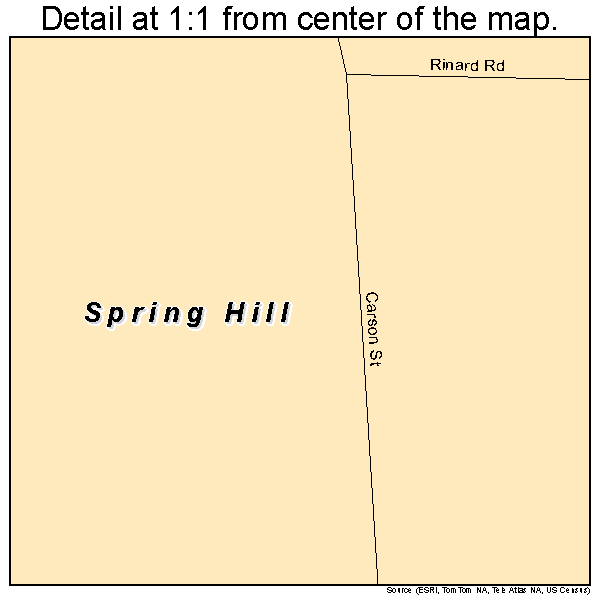 Spring Hill, Iowa road map detail