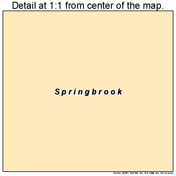 Springbrook, Iowa road map detail