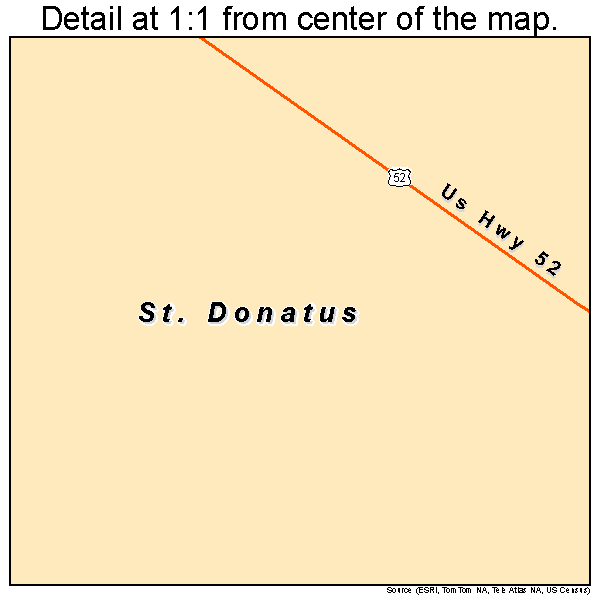 St. Donatus, Iowa road map detail