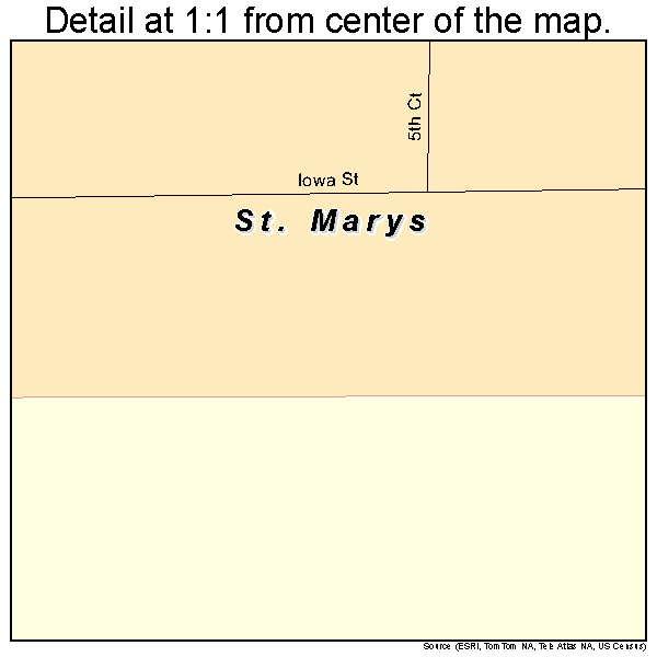 St. Marys, Iowa road map detail