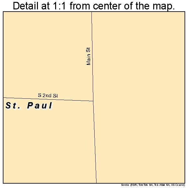 St. Paul, Iowa road map detail