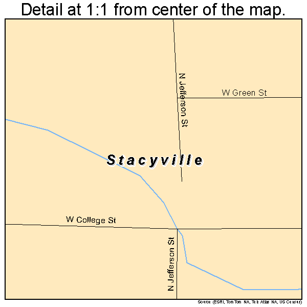 Stacyville, Iowa road map detail