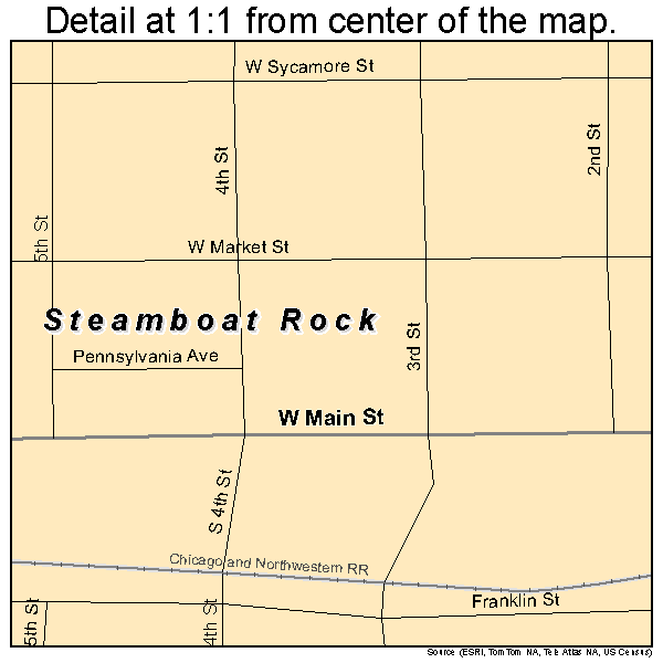 Steamboat Rock, Iowa road map detail
