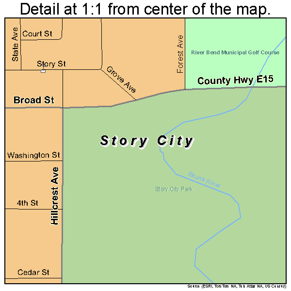 Story City, Iowa road map detail