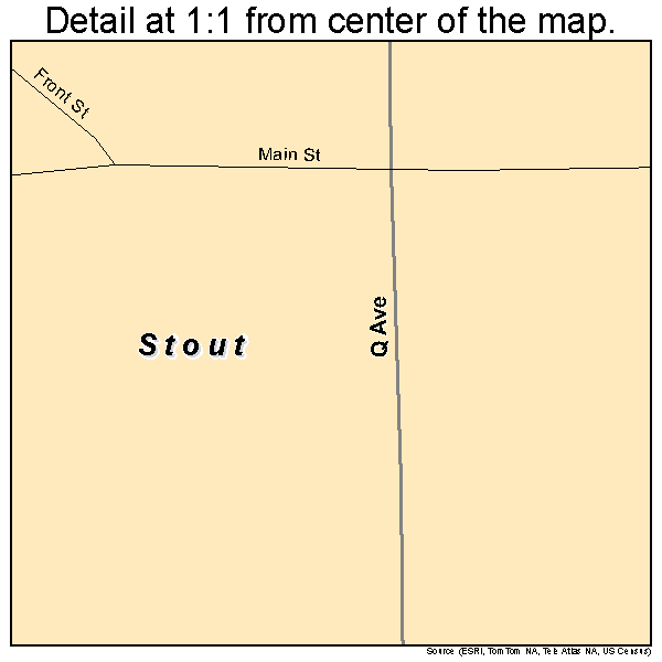 Stout, Iowa road map detail