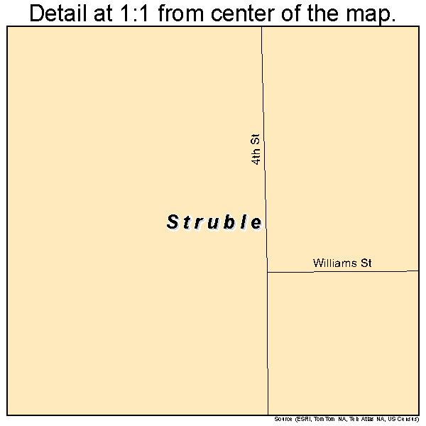Struble, Iowa road map detail