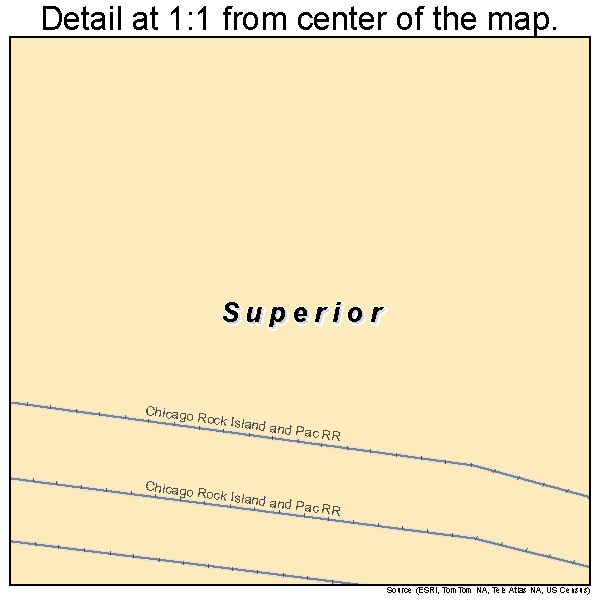 Superior, Iowa road map detail